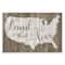 Stupell Industries Land I Love United States Map Rustic Background Wall Plaque Art